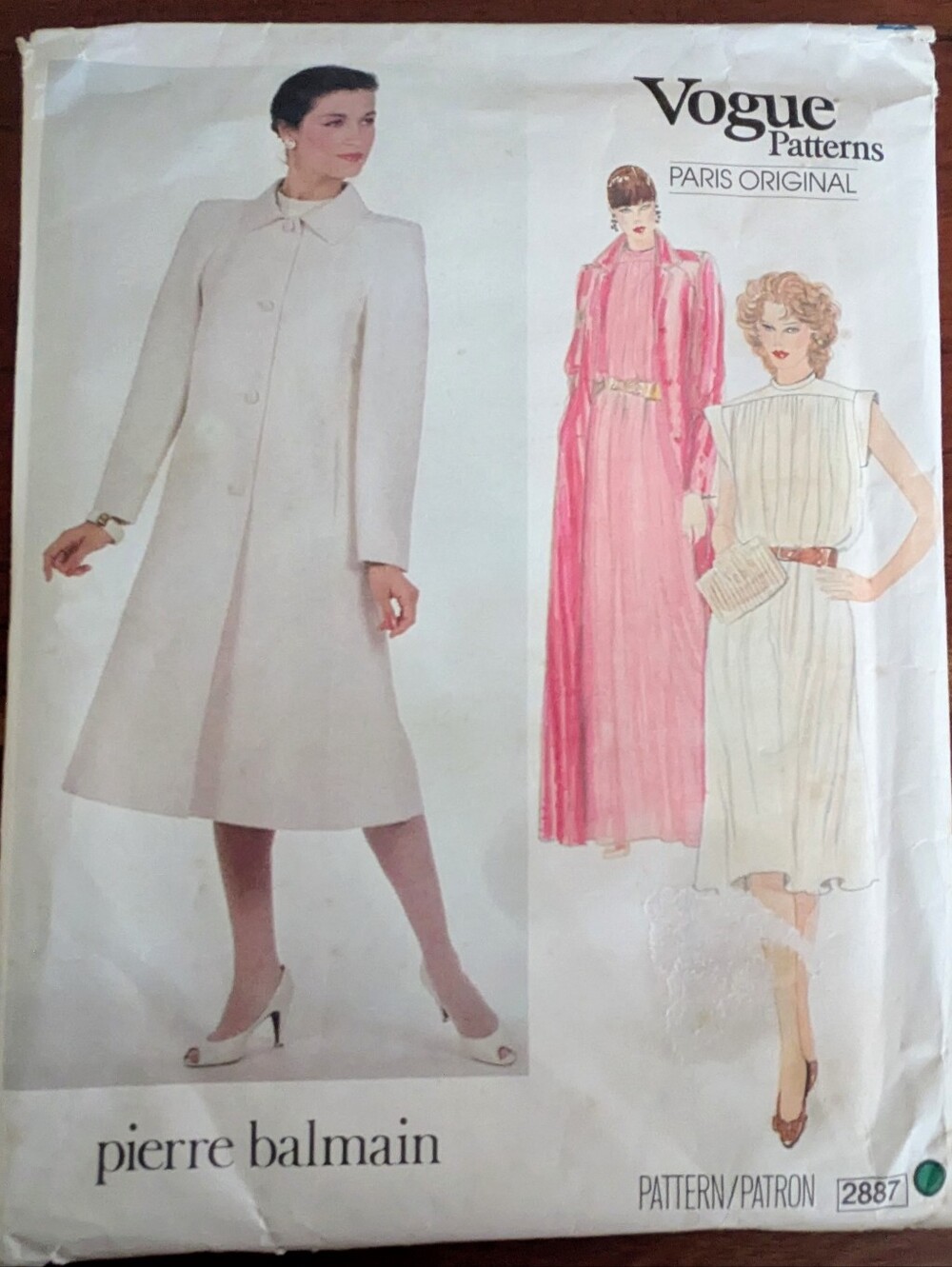 VOGUE PATTERNS PARIS ORIGINAL PIERRE BALMAIN #2887 - Size 12 - UNCUT